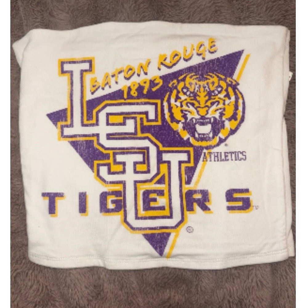 LSU Athletics Women's White and Purple tube Top